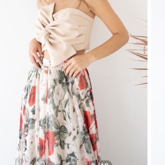 CHICWISH White Knotted Bow Strapless Crop Top NWT - Picture 8 of 8